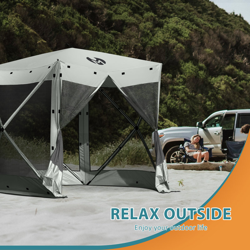 MCombo Gazebo Tent Pop-Up Portable 4/5/6-Sided Hub Durable